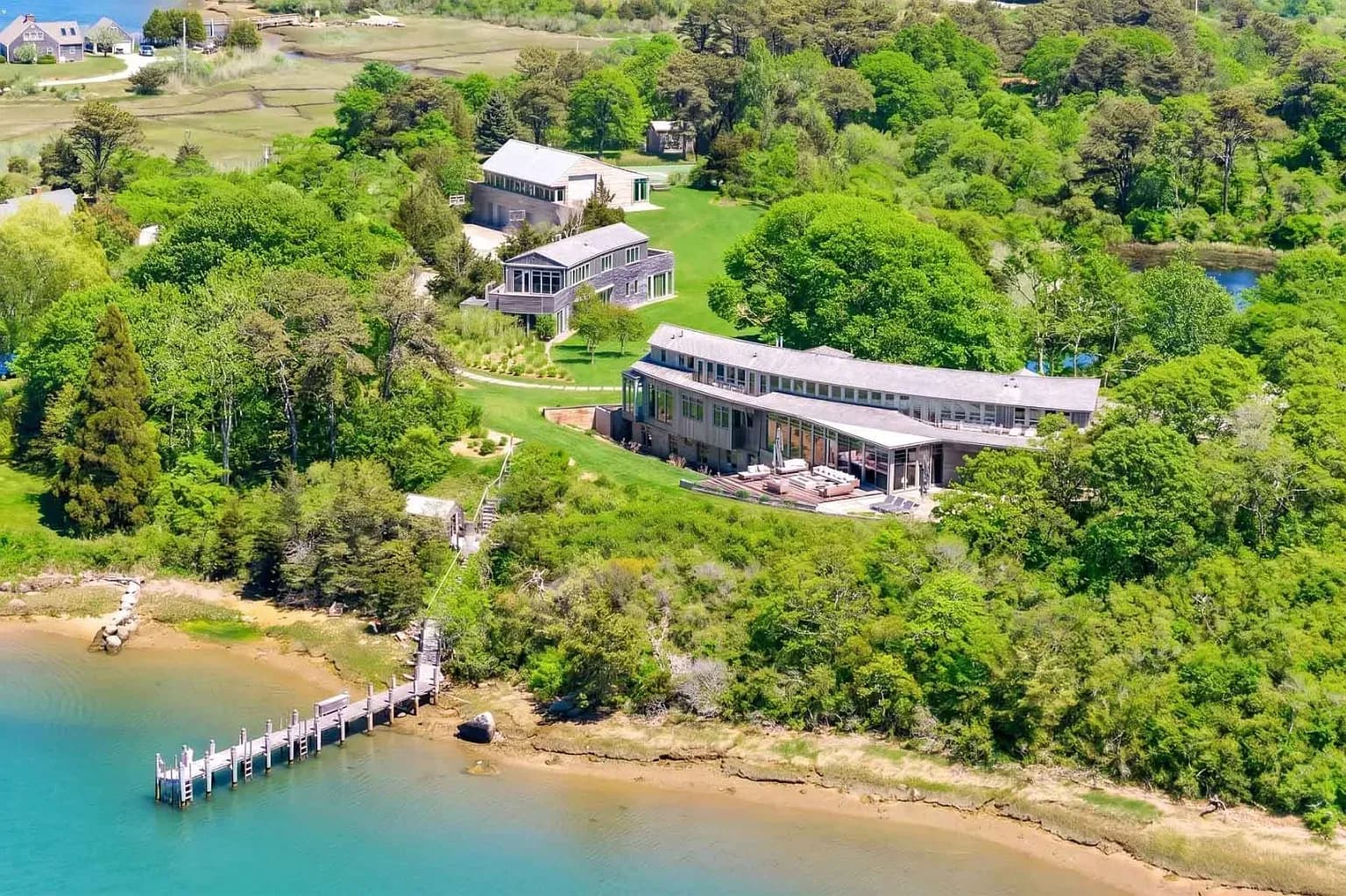 $45M Waterfront Compound on Menemsha Pond in Chilmark