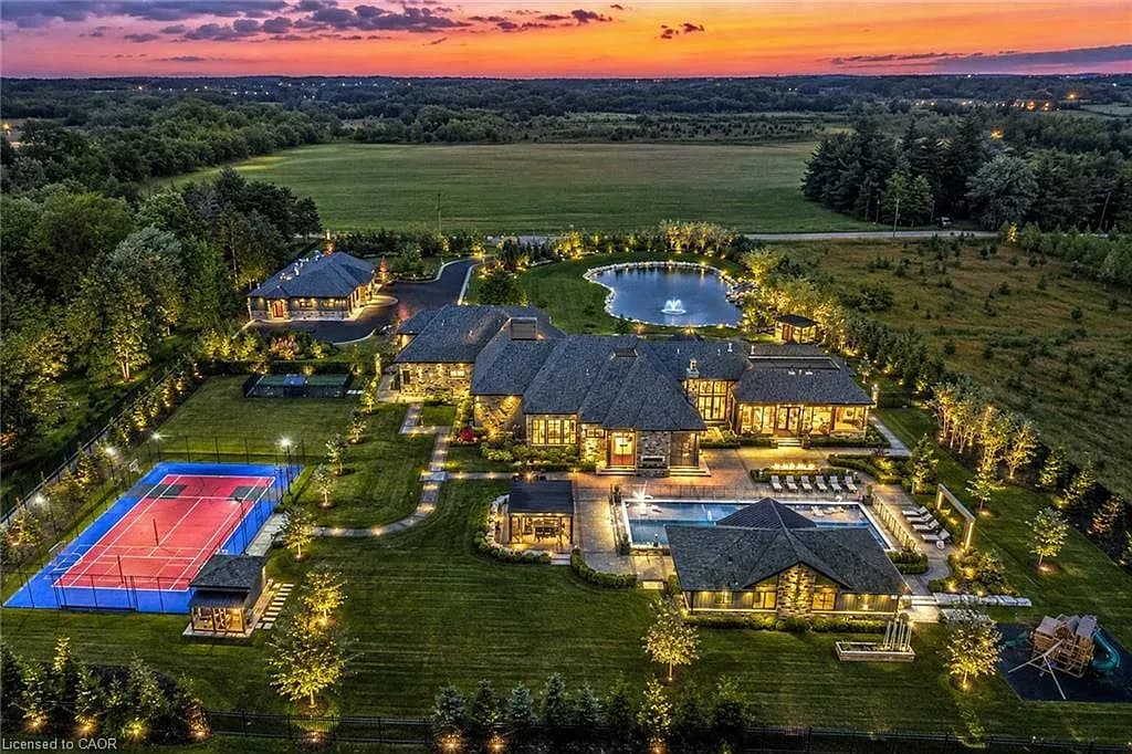 Ancaster Mega-Estate With a Private Gas Pump & 24-Seat Theatre