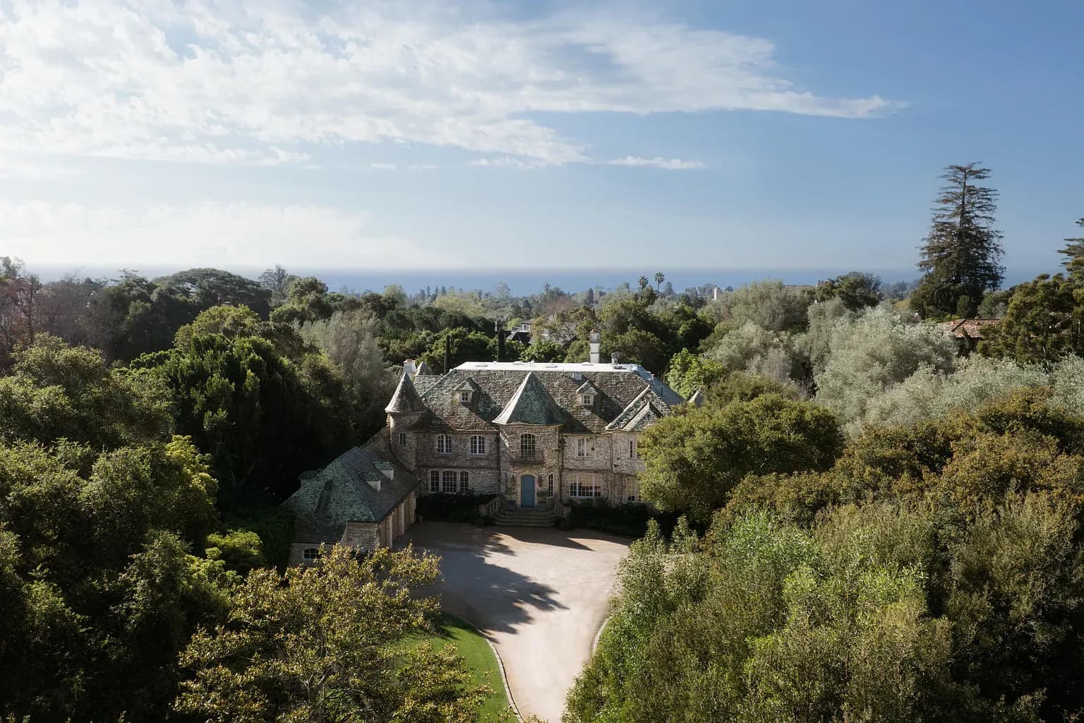 Storybook Stone Estate on 1.49 Gated Acres in Montecito