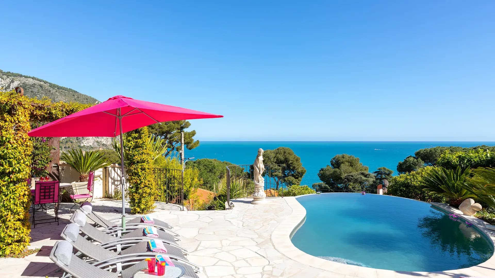 Villa Pamara: 5-Bedroom Eze Villa with Infinity Pool & Sea Views
