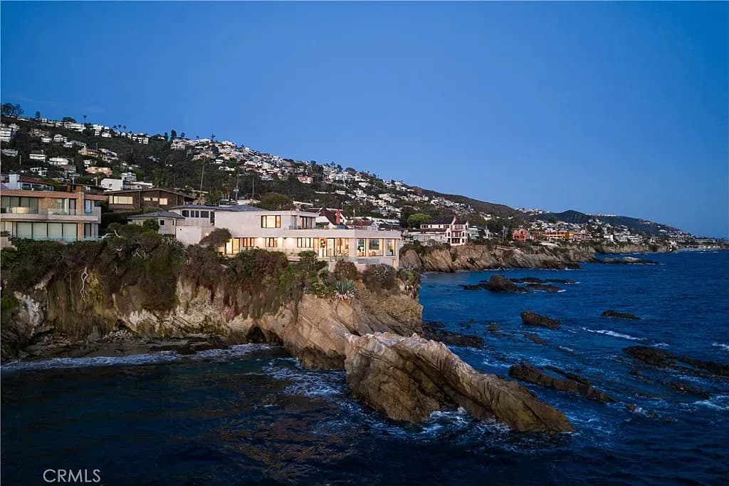 Oceanfront Estate Perched Atop Laguna Beach's Famed Arch Rock