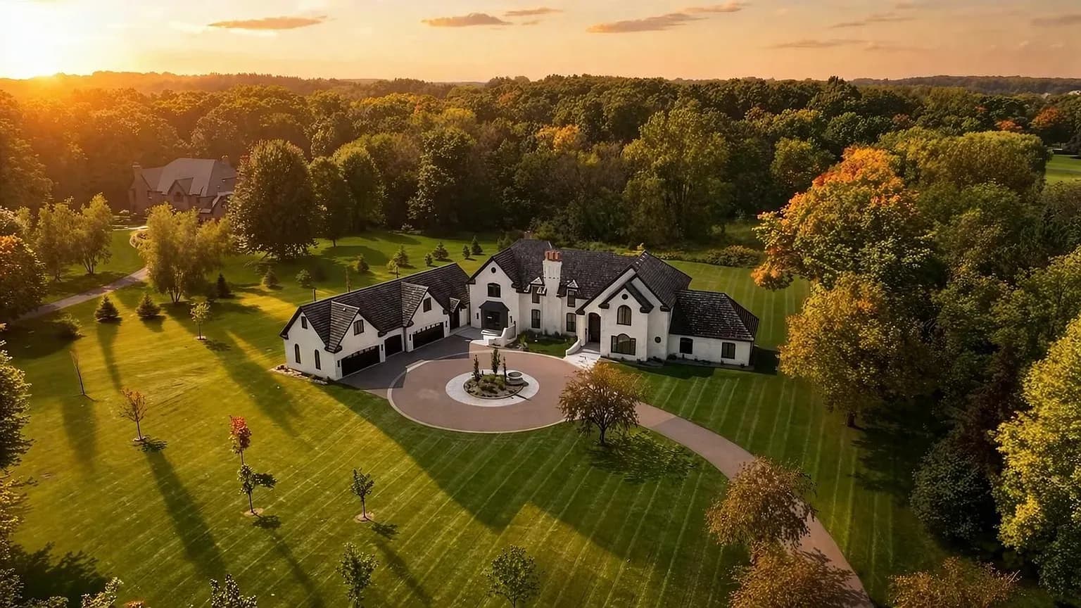 Wayzata Estate with Indoor Basketball Court on 3 Acres
